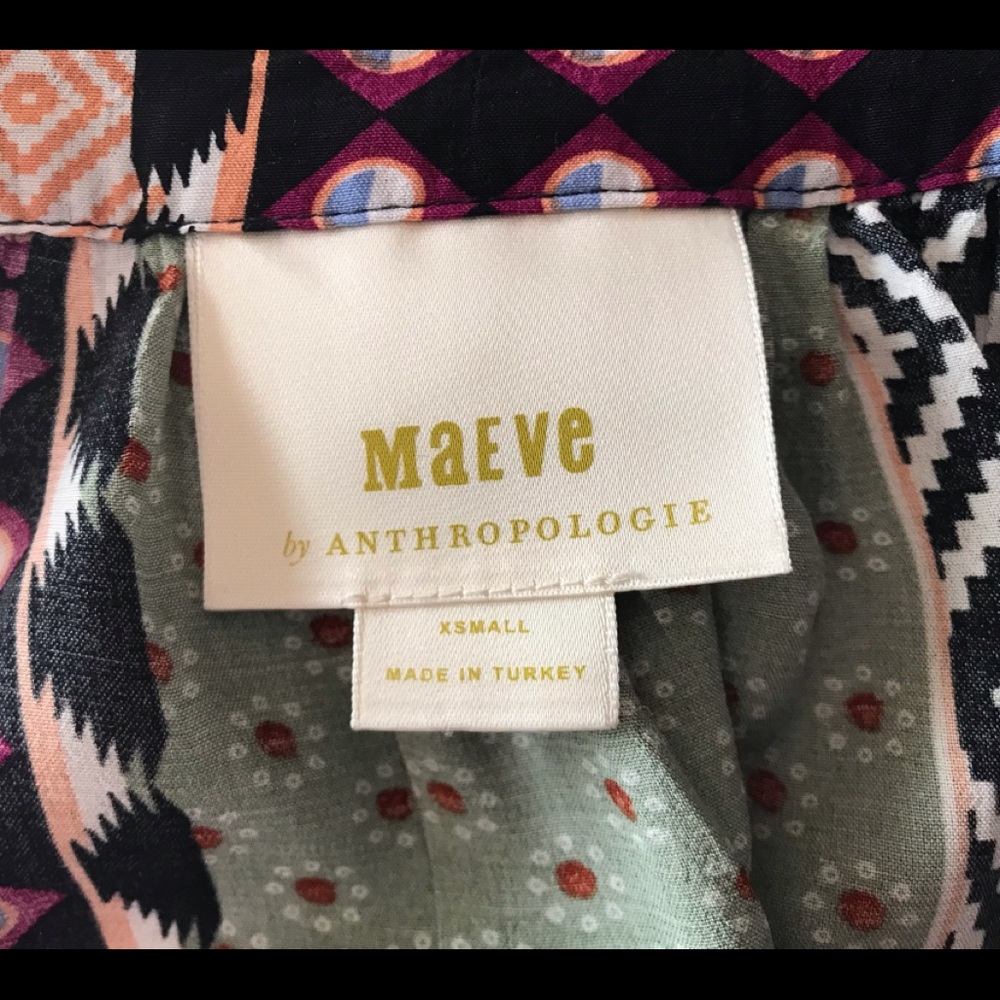 Patch Work Print Puffy Sleeve Blouse - image 6